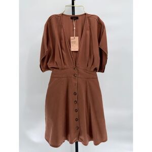 Quince Vintage Wash Tencel Button Front Dress